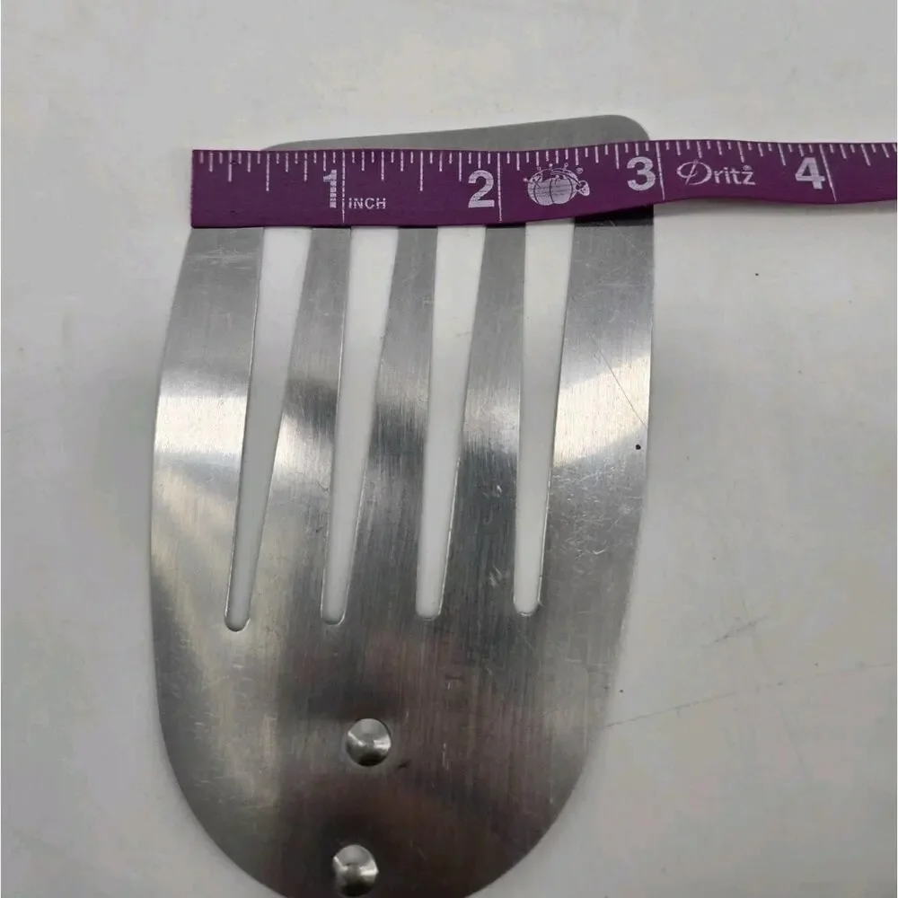 Vintage Empire USA Angled Slotted Spatula Turner Stainless Steel Black Handle